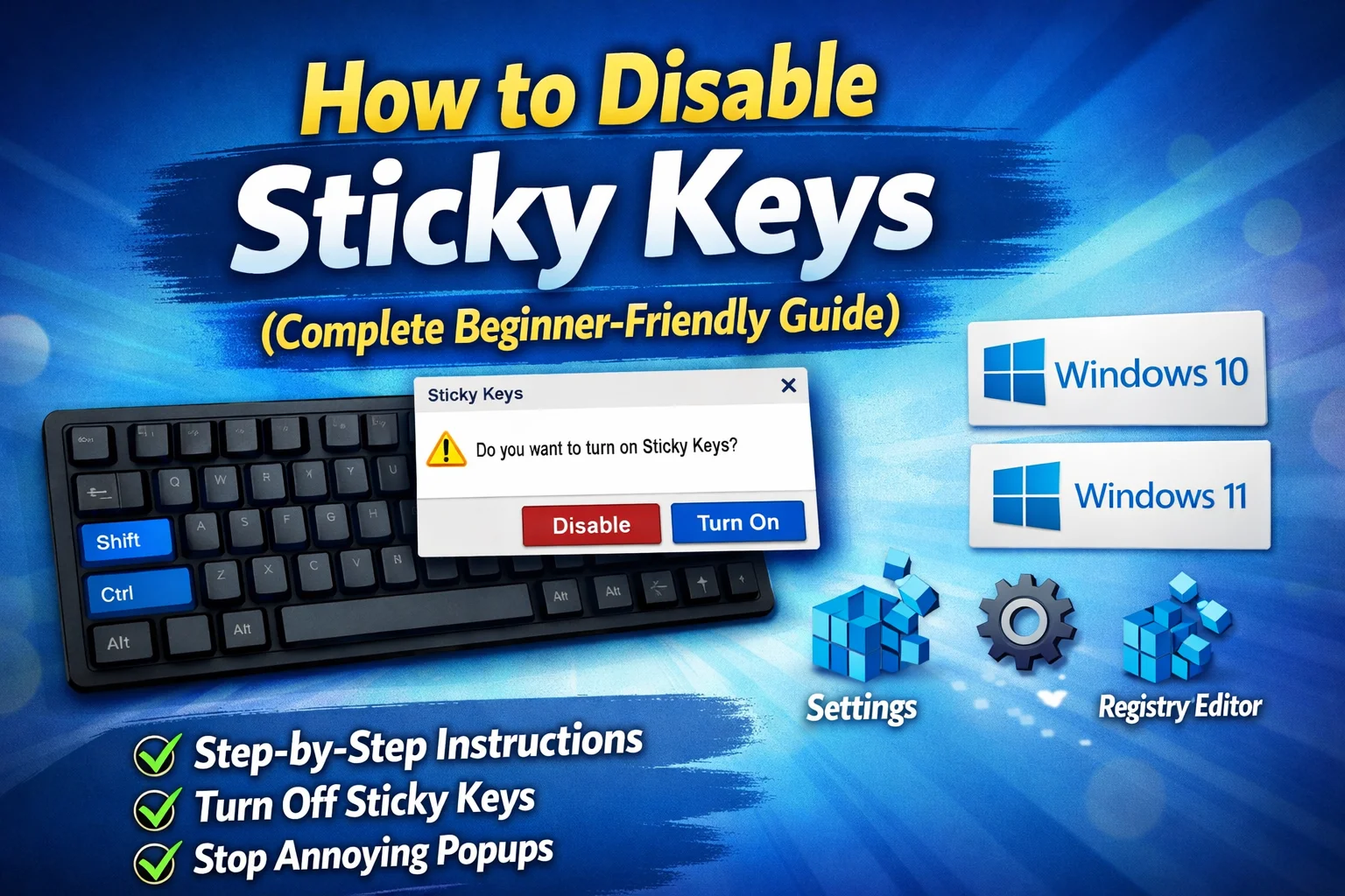 how to disable sticky keys
