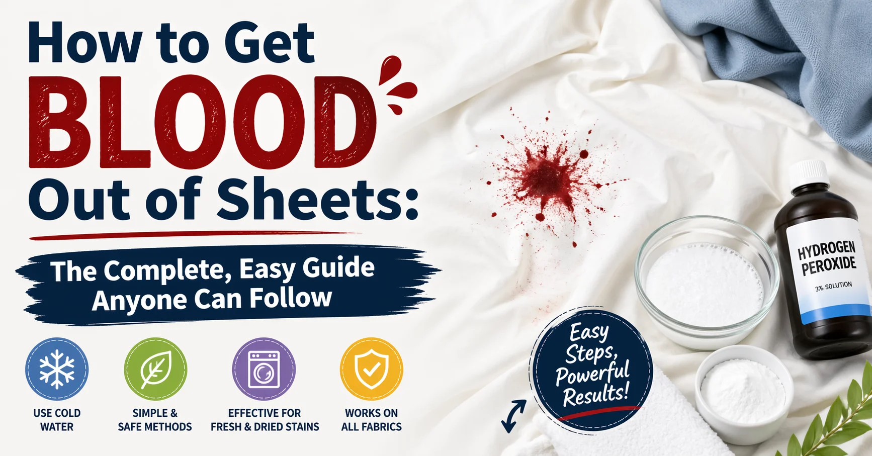 how to get blood out of sheets