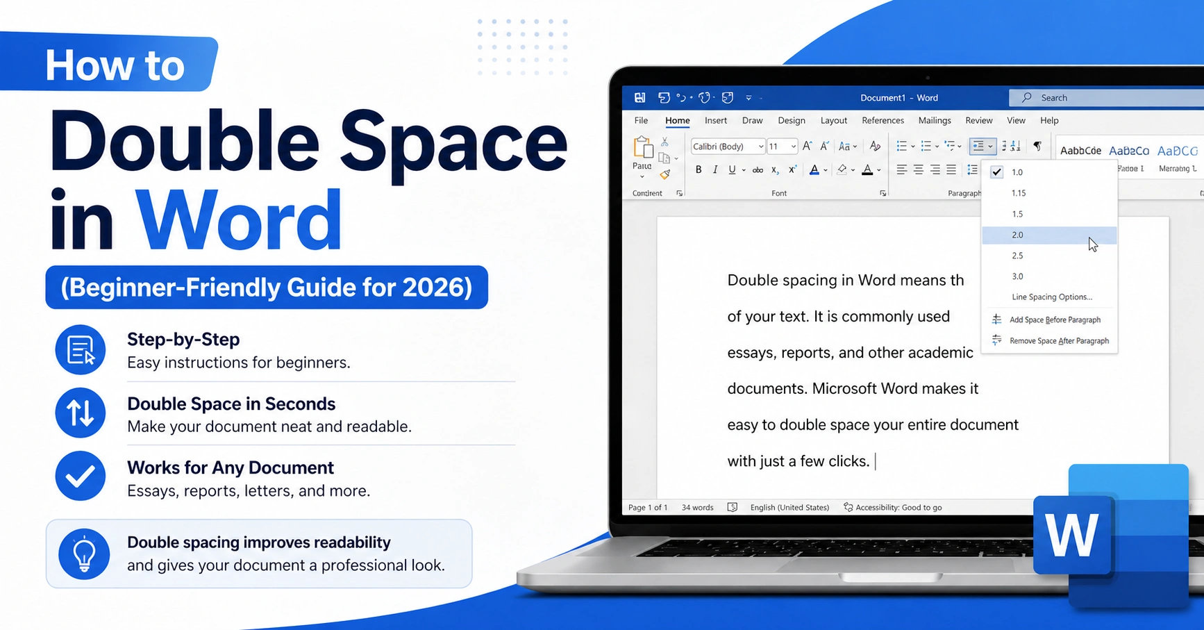 How to Double Space in Word