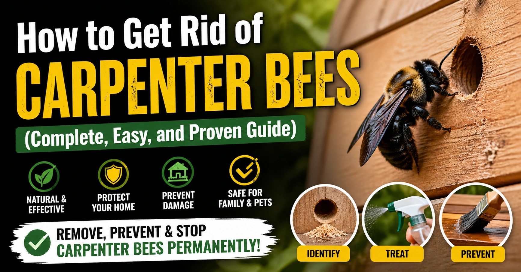How to Get Rid of Carpenter Bees