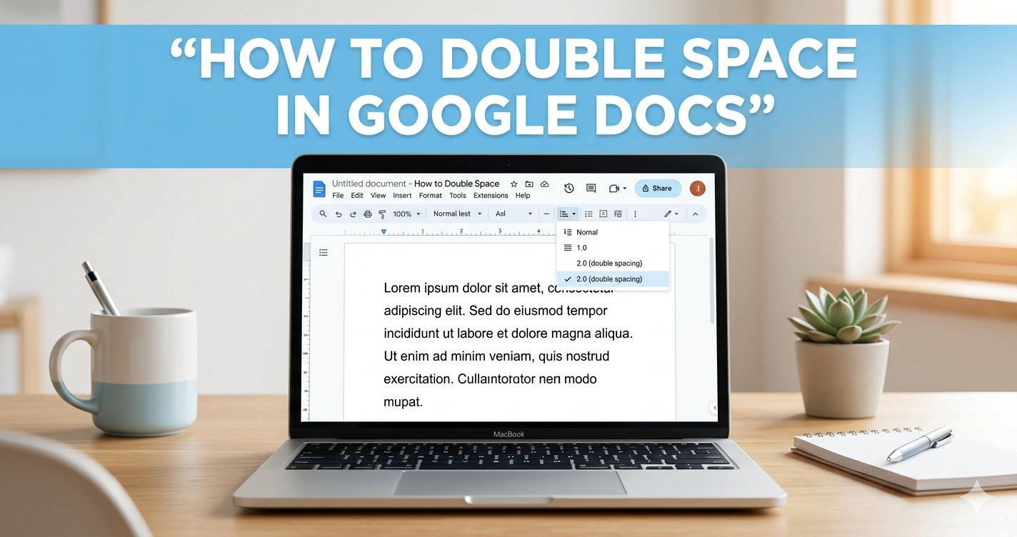 how to double space in google docs