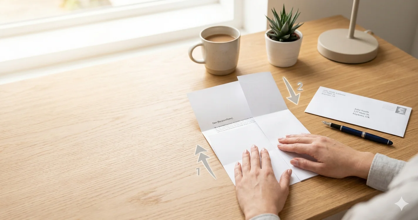 how to fold an official letter