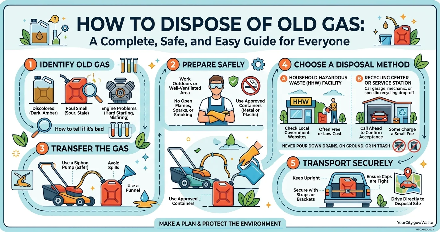 how to dispose of old gas