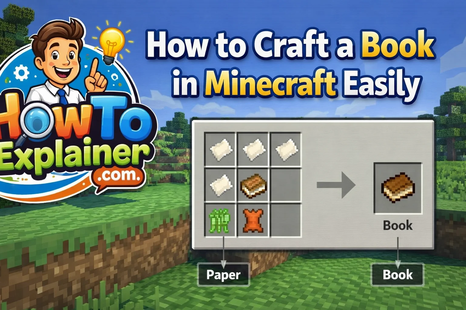 How to craft a book in Minecraft