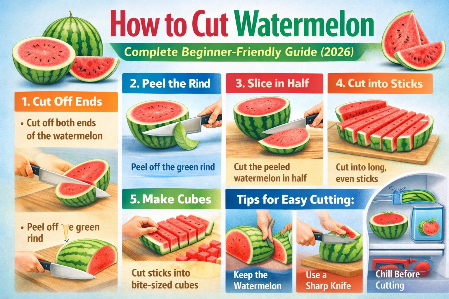 how to cut watermelon
